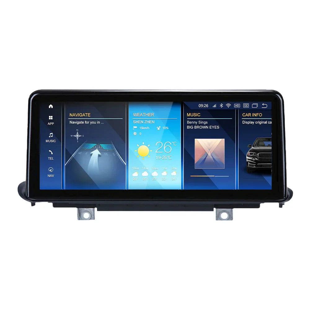 BMW X5 X6 2014-2019 Series F15 F16 Android 13 CarPlay & Android Auto Autoradio NBT EVO - TechVoyage