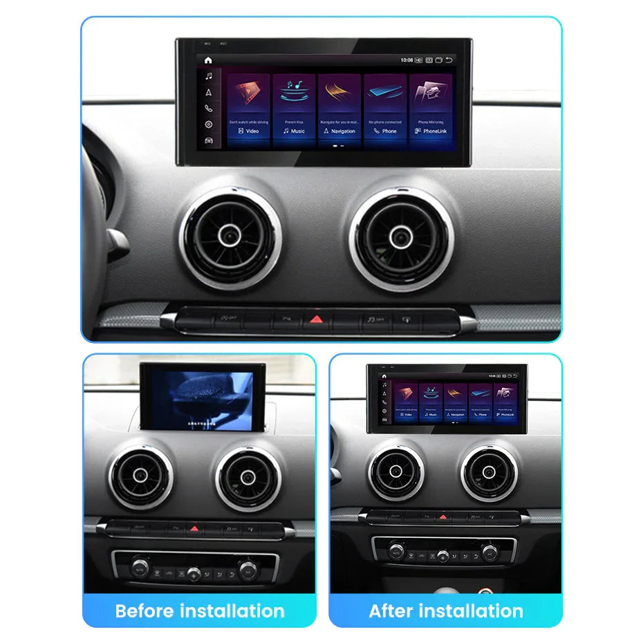 Audi A3 S3 RS3 2012-2020 Android 13 Autoradio CarPlay & Android Auto - TechVoyage
