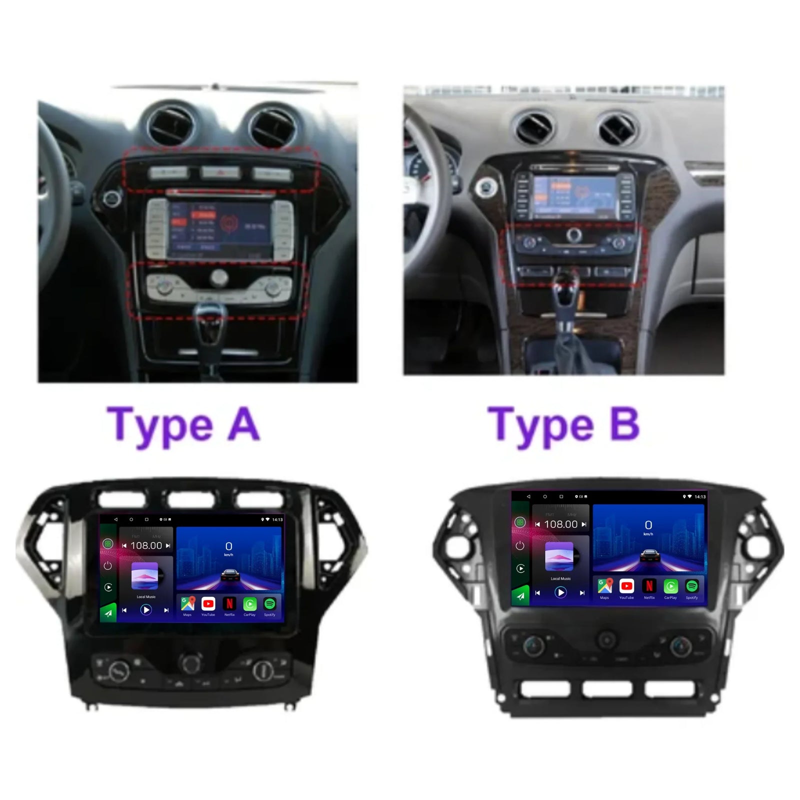 Ford Mondeo | MK4 | 2007-2014 | Android 13 Autoradio | Apple CarPlay | Android Auto - DashPro - Belgium