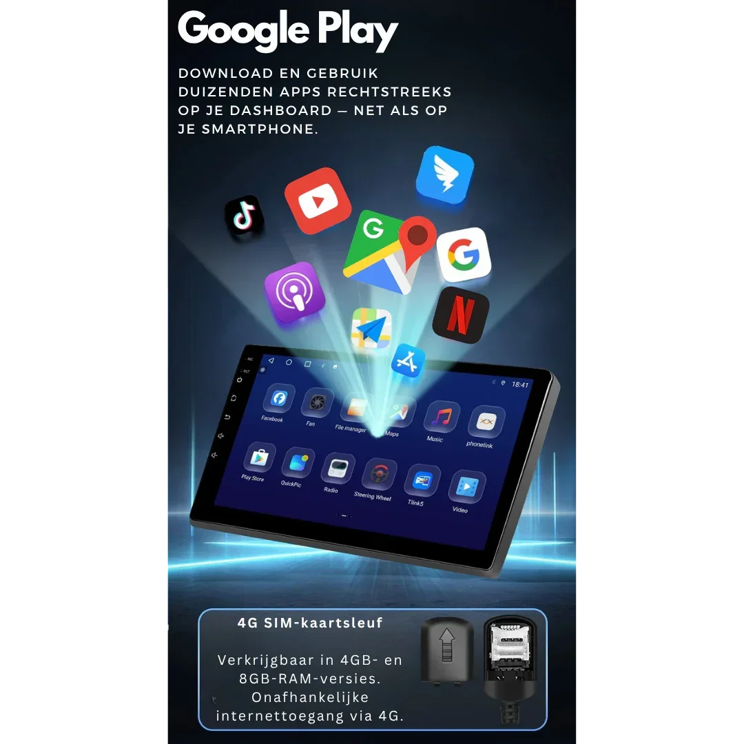 FIAT Ducato | Peugeot Boxer | Citroen Relay Jumper | 2023-onwards | Android 13 Autoradio | Apple CarPlay | Android Auto - DashPro - Belgium