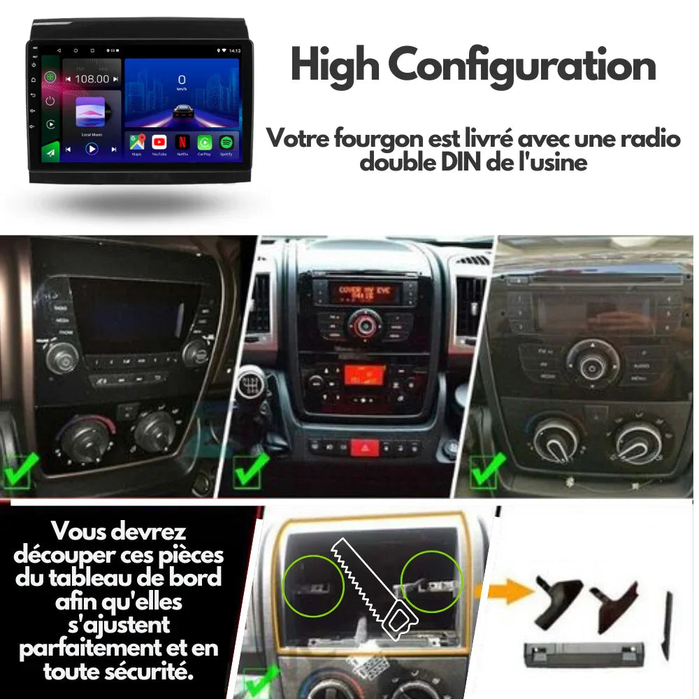 FIAT Ducato | Peugeot Boxer | Citroen Relay | 2006-2022 | Android 13 Autoradio | Apple CarPlay | Android Auto - TechVoyage