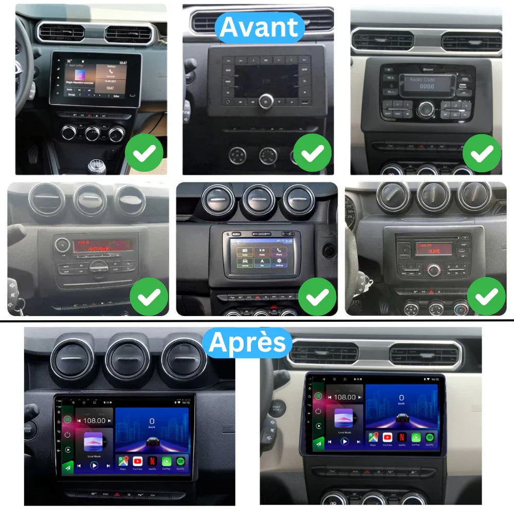 Dacia Duster HM 2 II Renault  Arkana 1  2018 - 2023 | Android 13 Autoradio | Apple CarPlay | Android Auto - TechVoyage