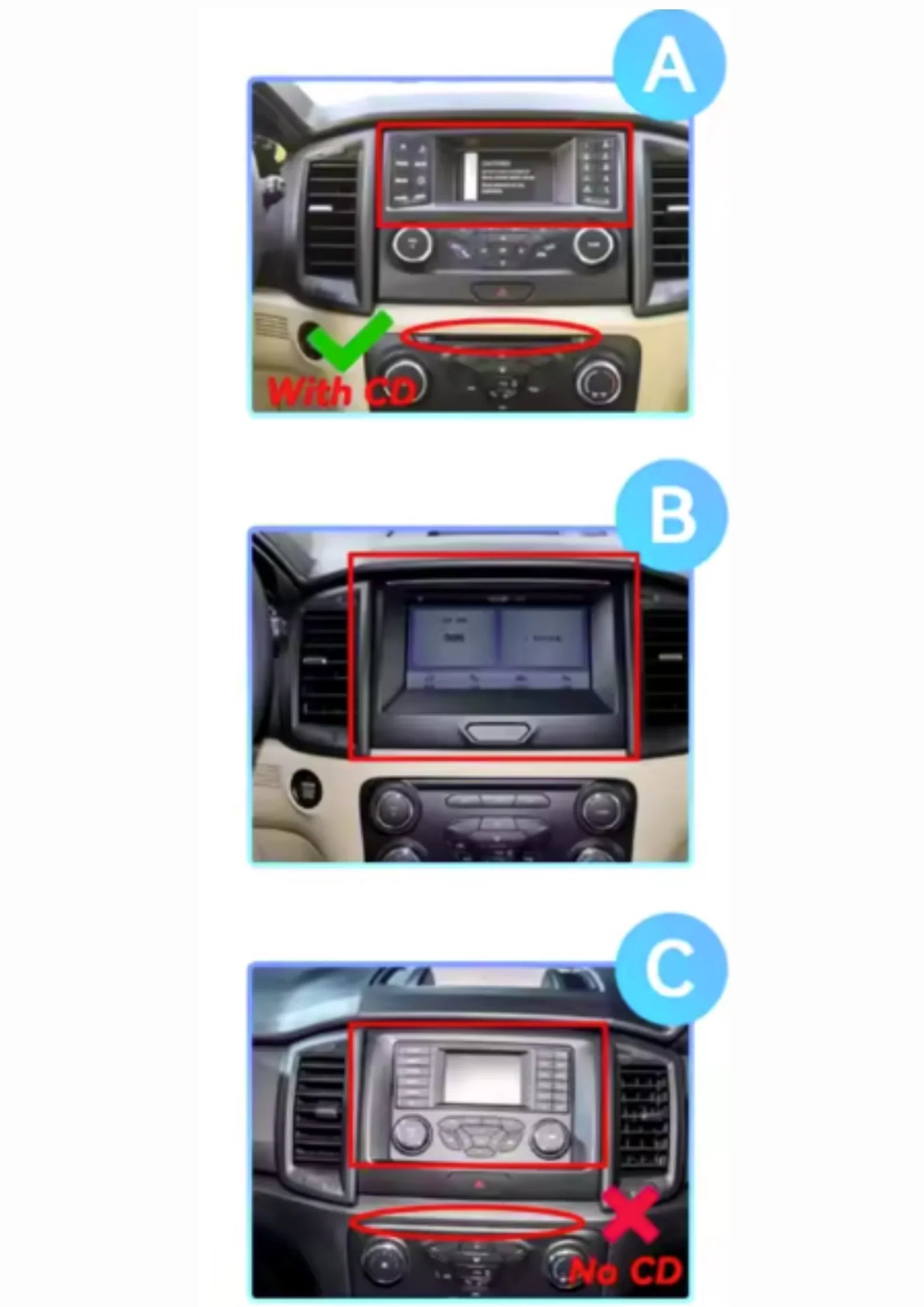 Ford Ranger | 2015-2020 | Android 13 Autoradio | Apple CarPlay | Android Auto