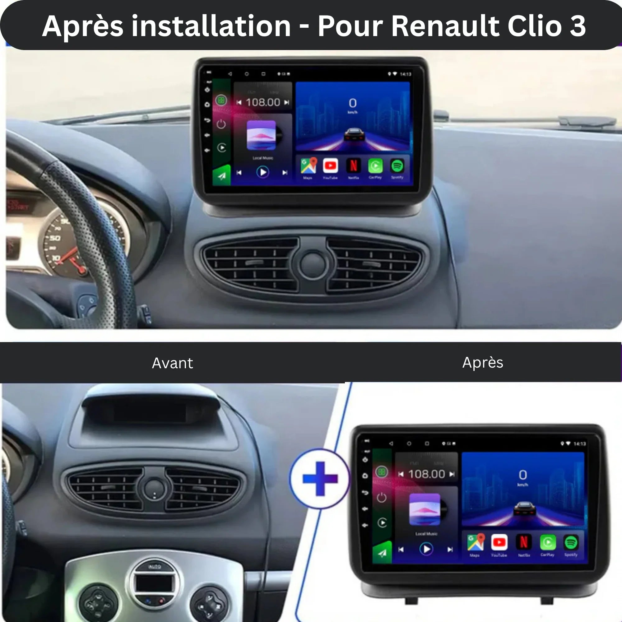 Renault Clio 3 | 2005-2014 | Android 13 Autoradio | Apple CarPlay | Android Auto - DashPro - Belgium